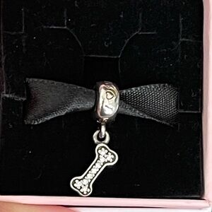 Authentic Pandora Dangling Sparkly Dog Bone charm